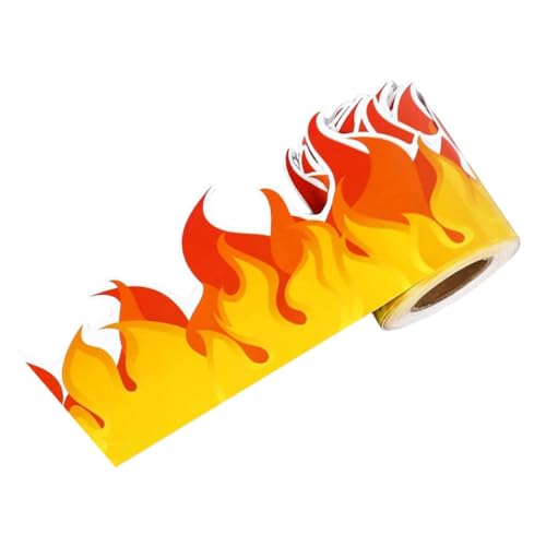 Veemoon 1 Rolle Feuerförmiger Pinnwand Border Aufkleber Selbstklebendes Dekorationsband für Klassenzimmer Vielseitig Einsetzbar für Wände Türen und Fenster Veemoon 1 Rolle Feuerförmiger Pinnwand Border Aufkleber Selbstklebendes Dekorationsband für Klassenzimmer Vielseitig Einsetzbar für Wände Türen und Fenster von Veemoon