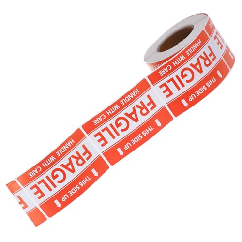 Veemoon 1 Rolle Fragile Produkterinnerung Tag Gepäckanhänger-Aufkleber Gepäck Aufkleber fragiler Griff mit Pflegeaufklebern Versandetikettenhüllen Warnaufkleber Papier rot Veemoon 1 Rolle Fragile Produkterinnerung Tag Gepäckanhänger-Aufkleber Gepäck Aufkleber fragiler Griff mit Pflegeaufklebern Versandetikettenhüllen Warnaufkleber Papier rot von Veemoon