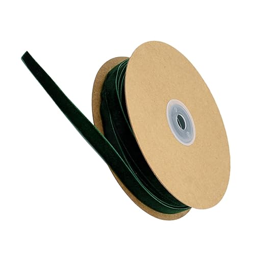 Veemoon 1 Rolle Geschenkverpackungsband dünn Dekorationen Nähen klein rustikal velvet ribbon samtbänder festliches Dekoband garming hochzeitsbänder Geschenkbänder ein Verpackungsband Green von Veemoon