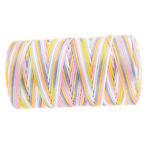 Veemoon 1 Rolle Häkelkappe von Eisseide Faden Häkelmaterialien Multifunktions-Strickgarn bequemes Häkelgarn DIY garn stricken Handarbeits-DIY-Garn Häkelgarn für den Haushalt Polyester von Veemoon