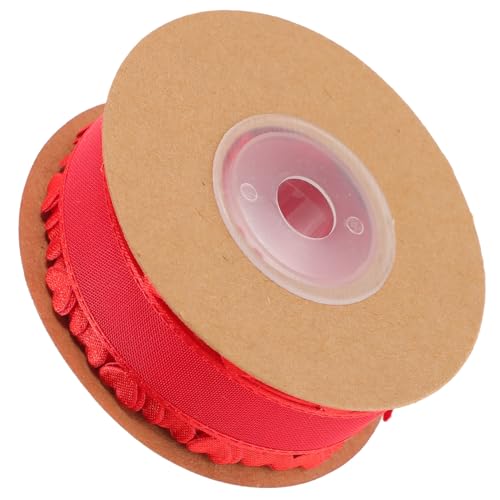 Veemoon 1 Rolle Herzförmiges Spitzenband Schleife Organza grünes Band Hochzeit Band zum Verpacken Festival-Paketband schneidbares Paketband Geschenkband DIY liefert Polyester rot von Veemoon