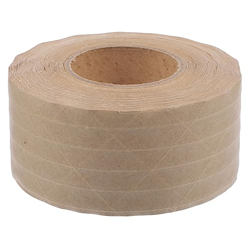 Veemoon 1 Rolle Kraftpapier Klebeband Wasseraktiv Hochbelastbar für Versand und Verpackung Leicht Abrollbar für Kartonversiegelung und Rahmenmontage von Veemoon