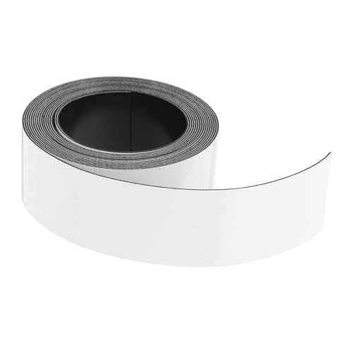 Veemoon 1 Rolle Magnetisches Etikett Magnetbandstreifen Magnetische Etikettenstreifen Magnetstreifen Für Whiteboard Weiß Gummi von Veemoon