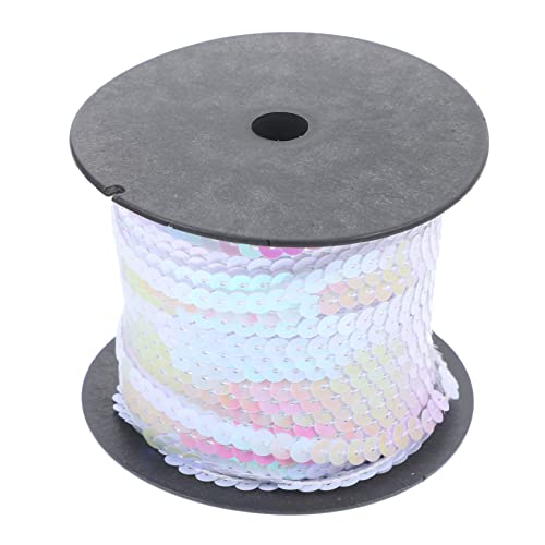 Veemoon 1 Rolle Pailletten-Tüll-Spitzenstoff Leinen Teppich Strasssteine Strass-Quaste sewing accessories glitter basteln Schuhdekoration glitter paper Kleidungszubehör DIY-Dekore PVC Weiß von Veemoon