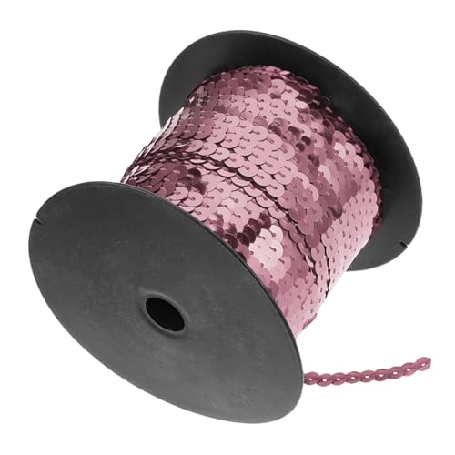 Veemoon 1 Rolle Paillettengürtel Paillettenbandbesatz flacher Paillettenstreifen gefertigte Kleidung trimmen Paillettenverkleidung für Handwerk Kostümzubehör PVC Lavender von Veemoon