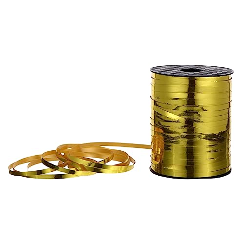 Veemoon 1 Rolle Party Geschenkband Yards Gold Dekoratives Ringelband für Luftballons DIY Bastelprojekte und Hochzeiten für Feierlichkeiten und Verpackungen von Veemoon