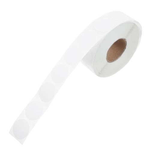 Veemoon 1 Rolle Polka Dot Label-Aufkleber kreis aufkleber etiketten Große Herzaufkleber Kreismacher runde aufkleberetiketten Aufkleber für Umschläge Aufkleber aus beschichtetem Papier Weiß von Veemoon