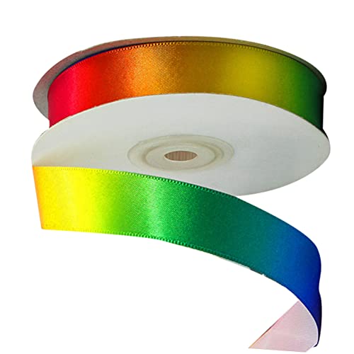 Veemoon 1 Rolle Polyester Rainbow Bänder Hochdichtes Gestreiftes Dekorationsband für Diy Bäckerei und Verpackungen Breit für und Bastelarbeiten Veemoon 1 Rolle Polyester Rainbow Bänder Hochdichtes Gestreiftes Dekorationsband für Diy Bäckerei und Verpackungen Breit für und Bastelarbeiten von Veemoon
