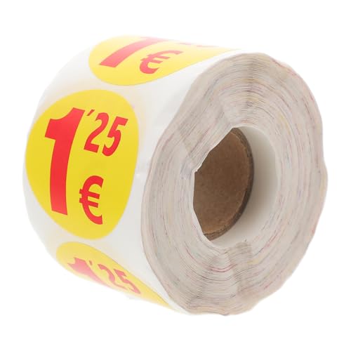 Veemoon 1 Rolle Preisschild Aufkleber Etiketten Kleine Aufkleber Klebrig Aufkleberpapier Leere Aufkleber Vinyl Supermarkt-verkaufspreisaufkleber Bunte Preisschilder Marktpreisaufkleber von Veemoon