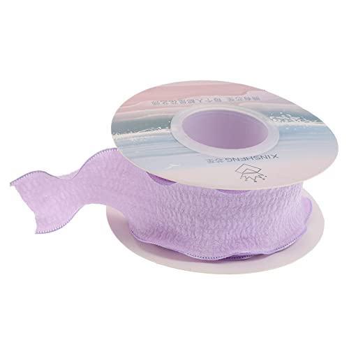 Veemoon 1 Rolle Rüschenband Aus Spitze Hellblaues Band Hochzeit Bänder Für Handwerk Schleife Blumen- Spitzenband Fell Ausgefranstes Band Seidenband Nähen Kleidung Basteln Polyester Violett von Veemoon
