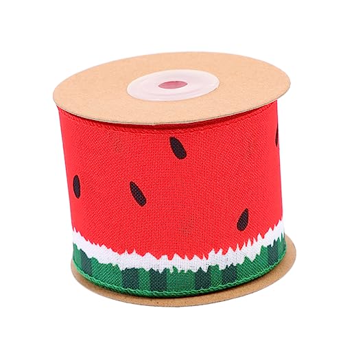 Veemoon 1 Rolle Wassermelonen Muster DIY Dekoband Yards Geschenkband für Bastelprojekte Partys Hochzeiten und Feiern Leicht und Wiederverwendbar von Veemoon