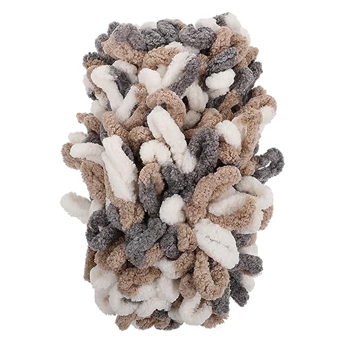 Veemoon 1 Rolle Werkzeugloses Handstricken Garn aus Merinowolle bündeln häkeln Taupe Bausatz braid accessories Crochet thread Knitting accessories Handstrickgarn Strickzubehör Polyester von Veemoon