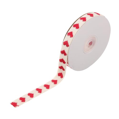 Veemoon 1 Rolle Wickelband Band zum Verpacken Herzen Bänder zum Basteln Schleifen zum Verpacken Valentinstag DIY liefert Paketband verschleißfestes Bastelband Polyester Baumwolle Veemoon 1 Rolle Wickelband Band zum Verpacken Herzen Bänder zum Basteln Schleifen zum Verpacken Valentinstag DIY liefert Paketband verschleißfestes Bastelband Polyester Baumwolle von Veemoon