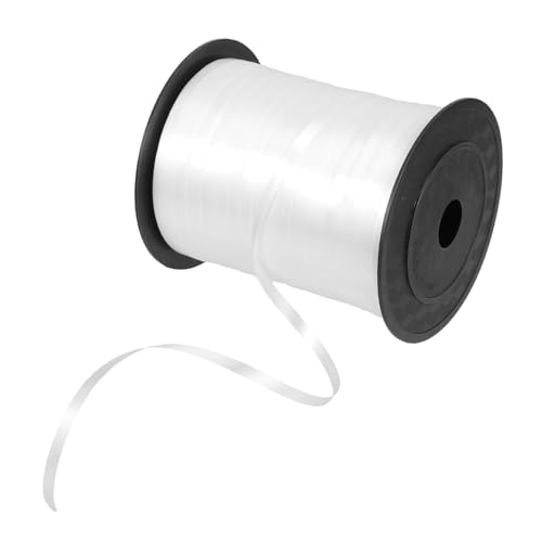 Veemoon 1 Rolle Yards Weißes Curlingband für Hochzeiten Partys und Diy Projekte Dekoratives Geschenkband für Blumenarrangements Ballon Dekoration und Präsentverpackungen von Veemoon