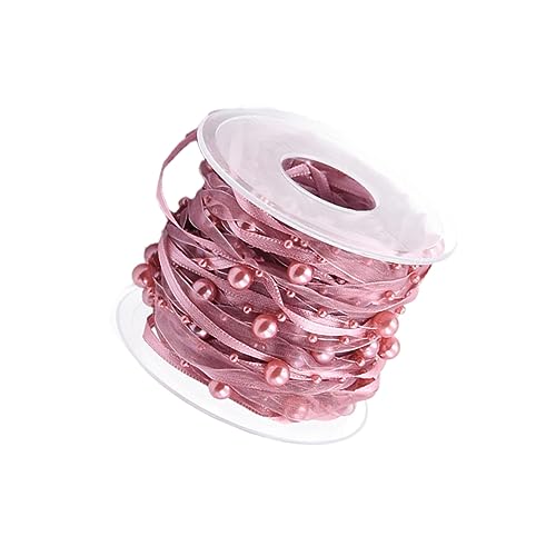 Veemoon 1 Rolle dekoratives Perlenband Hochzeitsbänder Dekorationen rosa Schleife Schleife aus floralen Bändern seidenband ribbon Hochzeitsband Piyester-Gurtbänder für Partys Rosy Veemoon 1 Rolle dekoratives Perlenband Hochzeitsbänder Dekorationen rosa Schleife Schleife aus floralen Bändern seidenband ribbon Hochzeitsband Piyester-Gurtbänder für Partys Rosy von Veemoon