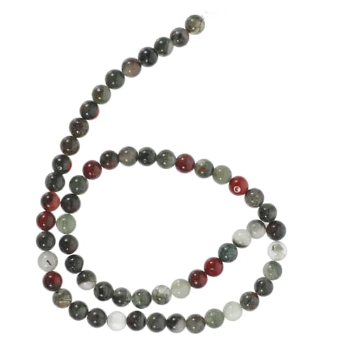 Veemoon 1 Saite Blutstein Perlen DIY Spacer Beads für Schmuckherstellung Natürliche Afrikanische Beads für Armband Halskette Bastelprojekte von Veemoon
