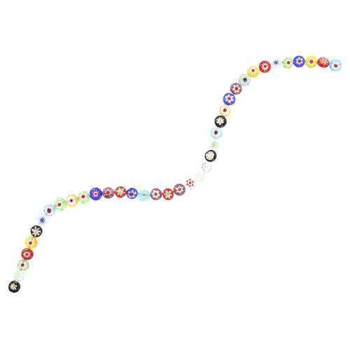 Veemoon 1 Saite Farbige Millefiori Glasperlen Strang für DIY Armbänder Schmuckherstellung und Bastelprojekte ca Robuste und Glatte Oberfläche von Veemoon