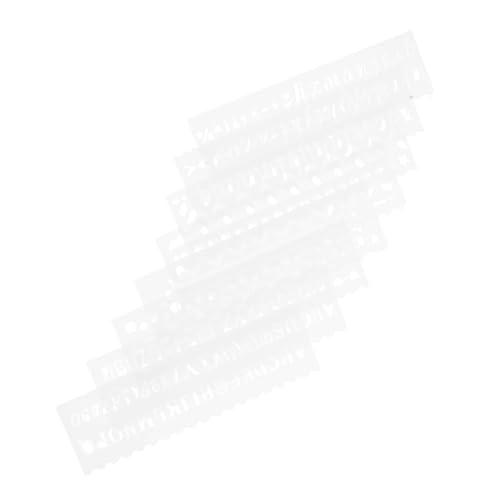 Veemoon 1 Satz Alphabet-malvorlage Buchstaben- Und Zahlenschablonen Wiederverwendbare Nummernvorlagen Journal -schablone Zahlenzeichen-schablonen Diy Kunstschablonen Weiß Pp von Veemoon
