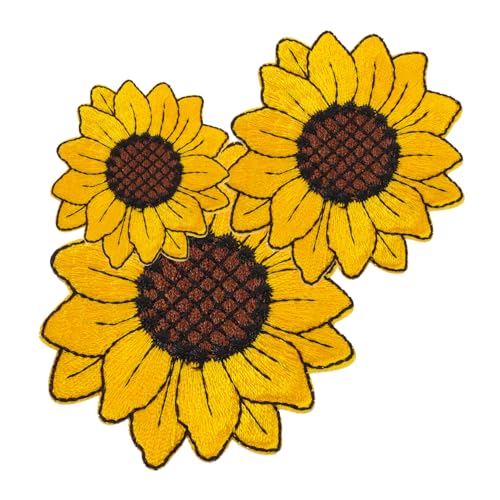 Veemoon 1 Satz Applikation Aufbügeln Stoffaufkleber Bügelei Bügelbilder Jeansflicken Für Zerrissene Jeans Dekorationen Blumenapplikation Kleidungsstück Dekorativer Patch Stickgarn 3 Stück von Veemoon