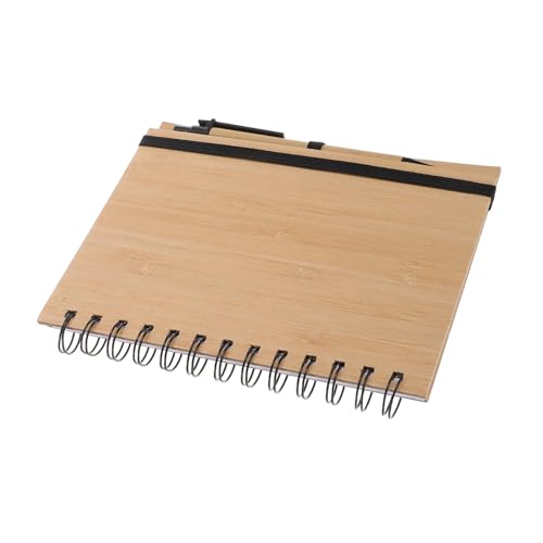 Veemoon 1 Satz Bamboo Notizbuch mit Spiralbindung Robustes Vielseitiges Notizheft für Schule Büro und Kreative Nutzung für Notizen Aufgaben und Ideen von Veemoon