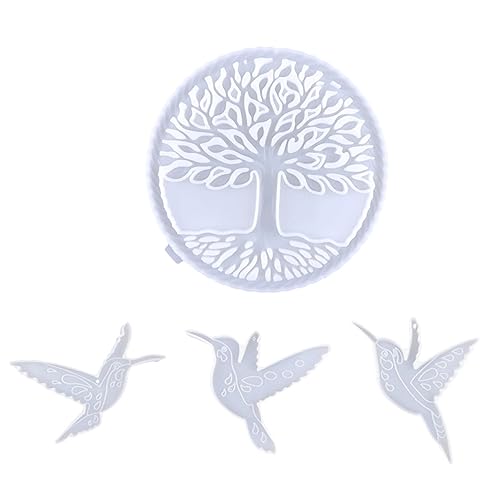 Veemoon 1 Satz Baum Hummingbird Anhänger Silikonform DIY Gießform für Wandkunst Langlebig und Einfach zu Entformen für Kreative Bastelprojekte mit Epoxidharz Veemoon 1 Satz Baum Hummingbird Anhänger Silikonform DIY Gießform für Wandkunst Langlebig und Einfach zu Entformen für Kreative Bastelprojekte mit Epoxidharz von Veemoon