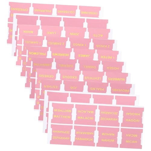 Veemoon 1 Satz Bibelregister Tabs aus Leder Indextabs Rosa Leere Seitenmarkierungen für Frauen Praktische und Dekorative Lesezeichen für für Bibelstudien und von Veemoon