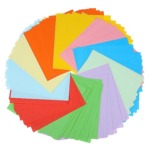 Veemoon 1 Satz Buntes Origami Buntes Quadratisches Papier Farbpapier Zum Basteln Farbpapiere Kinderhandwerk Baupapier Verschiedene Farben Origamipapier 6x6 Pastellpapier Papier 100 Blatt von Veemoon