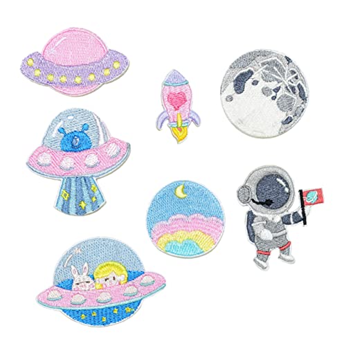 Veemoon 1 Satz DIY Aufnäher Selbstklebende Astronauten und Planeten Patches für Kleidung Schuhe und Hüte Bestickte Flicken für Dekoration und Reparatur Veemoon 1 Satz DIY Aufnäher Selbstklebende Astronauten und Planeten Patches für Kleidung Schuhe und Hüte Bestickte Flicken für Dekoration und Reparatur von Veemoon