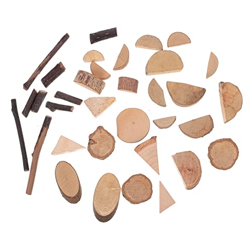 Veemoon 1 Satz DIY Holzscheiben Set für Handbemalte Baumscheiben Natürlichem Material Bastelset zur Kreativen Gestaltung für Kindergartenprojekte und Malerei von Veemoon
