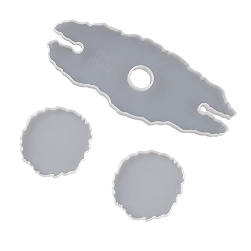 Veemoon 1 Satz DIY Silikonform für Weinregal und Untersetzer Teiliges Set für Kreative Handarbeiten Flexible und Wiederverwendbare Gießform für und Tassenhalter für Dekorationen und von Veemoon