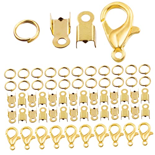 Veemoon 1 Satz DIY zubehör Klaue Herstellung Schließe Verschlüsse Schlüssel armbandverschluss schmuck basteln zubehör Schmuckbastelset Schmuck Biegeringe selbstgemachte Ringe Eisen Golden von Veemoon