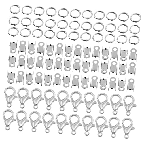 Veemoon 1 Satz DIY zubehör beads & zubehör schmuckherstellung Schmuckverschlüsse schmuck verschluss Ringe Schlüssel Klaue Armband Biegering DIY Armbänder Verbindungsschnalle Eisen Silver von Veemoon