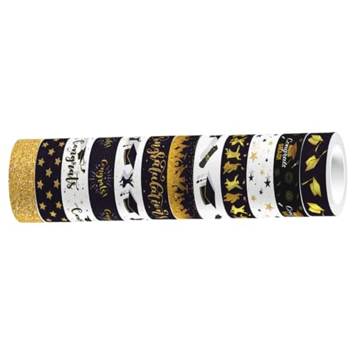 Veemoon 1 Satz Diy Washi Tape Mit Abschlussmuster Dekoratives Klebeband Für Scrapbooking Planer Zubehör Vielseitig Einsetzbar Und Einfach Zu Handhaben Für Projekte 12rollen von Veemoon