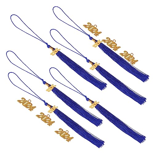 Veemoon 1 Satz Doktorhut Quaste mit Jahrgangsanhängern Dekorative Abschluss Quasten für Graduation Zeremonie und Feiern und Erinnerungsstück und für Absolventen von Veemoon
