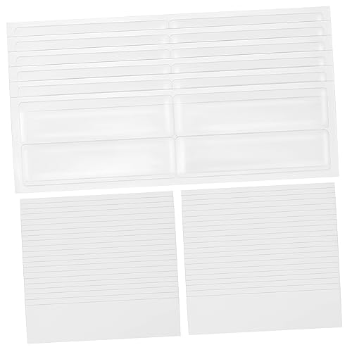 Veemoon 1 Satz Etikettenbeutel-Papier-Kombipaket Inhaber Klebetaschen für Etiketten Stichworte Streifen mit Kleber letter paper büroartikel tagout Kreditkartenorganisator Kartenschutz PVC von Veemoon