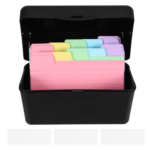 Veemoon 1 Satz Indexkarten Organizer mit Trennblättern Schwarzer Karton Bunte Karteikarten Leere Etiketten für Notizen Rezepte Büro und Zuhause Veemoon 1 Satz Indexkarten Organizer mit Trennblättern Schwarzer Karton Bunte Karteikarten Leere Etiketten für Notizen Rezepte Büro und Zuhause von Veemoon