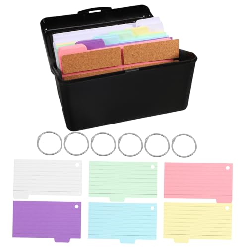 Veemoon 1 Satz Karteikartenhalter-set Karteikarteninhaber Notizkarten-organizer Karteikartenhalter Aus Kunststoff Kartenteiler Notizkartenetui Tab-karteikarten Plastikpapier von Veemoon