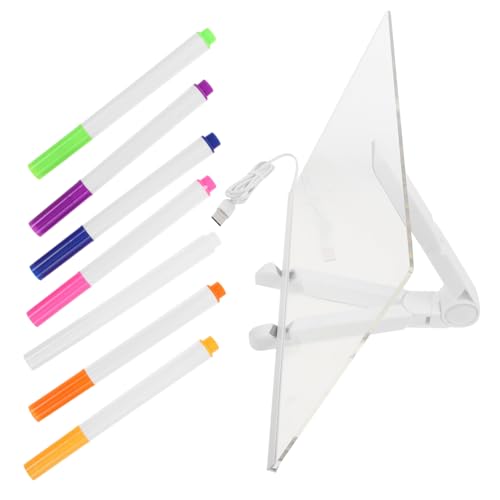 Veemoon 1 Satz Led -handschriftbrett Led-noteboard Geführter Zeichenblock Malbrett Schreibscheibe Aufleuchten Led Zeichenblock Für Geführtes Zeichenbrett Transparent Acryl von Veemoon