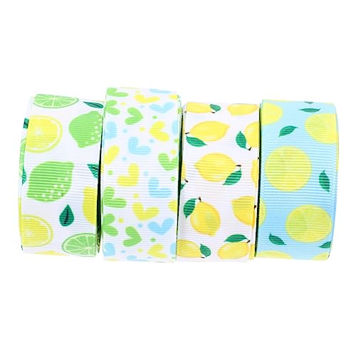 Veemoon 1 Satz Lemon Diy Geschenkband Dekorationsband Mit Herz Muster Pro Rolle Verpackungsmaterial Für Bastelarbeiten Partys Und Kreative Projekte 4rollen von Veemoon