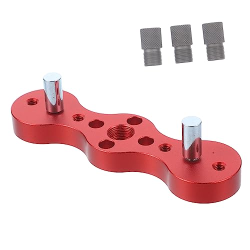 Veemoon 1 Satz Locher für die Holzbearbeitung klein einstellbar Taschenloch Zimmerei Vorrichtung Holzbearbeitungsschreiber Anreißwerkzeug für die Holzbearbeitung Aluminiumlegierung rot von Veemoon