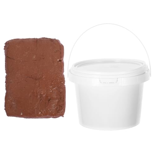Veemoon 1 Satz Luftgetrockneter Ton Modelliermasse Formmasse zum Bildhauen Lufttrockener Ton Töpferton für Schulkunstartikel Air Clay für Erwachsene Kaolin Brown von Veemoon