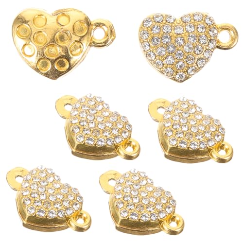 Veemoon 1 Satz Magnetische Armbandverschlüsse Stecker Schließe Schlüssel Reiz Magnetischer Herzanhänger Magnetverschluss Für Armband Selber Machen Legierung Golden 5 Stück Veemoon 1 Satz Magnetische Armbandverschlüsse Stecker Schließe Schlüssel Reiz Magnetischer Herzanhänger Magnetverschluss Für Armband Selber Machen Legierung Golden 5 Stück von Veemoon