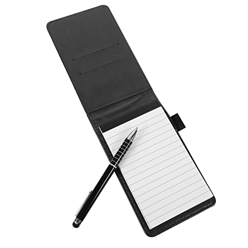 Veemoon 1 Satz Notizbuch Mini Tasche multifunktionaler Notizblock klein gepunktet Notizbilder Notizblöcke für die Arbeit Kunstleder Black von Veemoon
