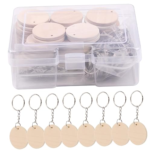 Veemoon 1 Satz Runder Holzscheiben Schlüsselanhänger Set Blanko DIY Schlüsselringe mit Loch für Kreative Bastelprojekte für und Dekorationen Veemoon 1 Satz Runder Holzscheiben Schlüsselanhänger Set Blanko DIY Schlüsselringe mit Loch für Kreative Bastelprojekte für und Dekorationen von Veemoon