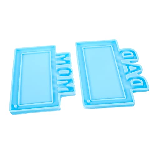 Veemoon 1 Satz Silikon Gießform Für Schlüsselanhänger Diy Foto Rahmen Anhänger Mold Für Muttertag Und Vatertag Bastelideen Mit Epoxidharz 2 Stück von Veemoon