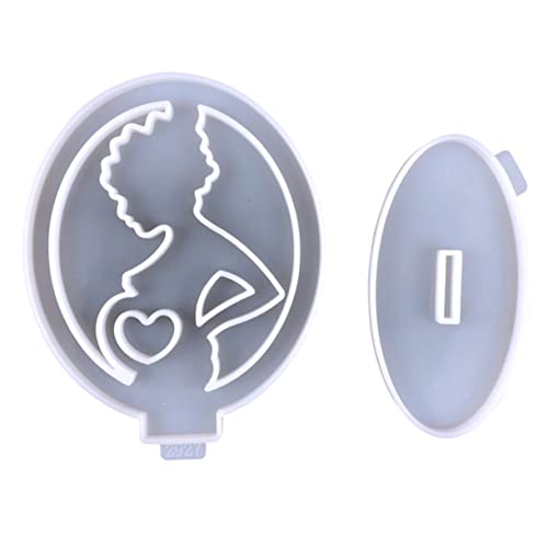 Veemoon 1 Satz Silikon Gießform für Diy Muttertagsdekor Herzform mit Sockel für Epoxidharz Bastelprojekte und Persönliche von Veemoon