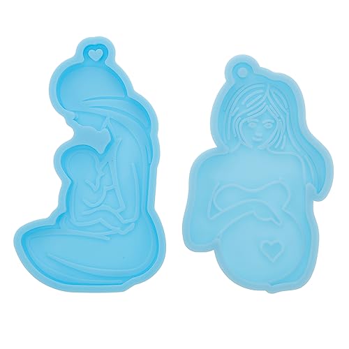 Veemoon 1 Satz Silikon Gießformen Für Schwangere Frauen Diy Schlüsselanhänger Charms Epoxidharz Formen Für Projekte Für Anfänger Und Profis 2 Stück von Veemoon