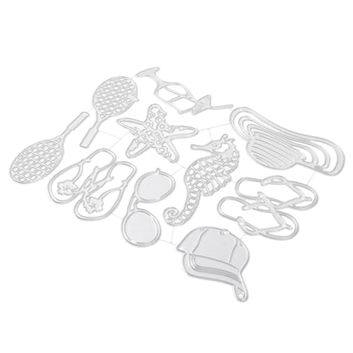Veemoon 1 Satz Stanzteile Für Die Kartenherstellung Ozeanschimmel Schneiden Stirbt Produkt Strandaccessoire Drücken Bausatz Stanzformen Für Die Kartenherstellung Schablone Gestanzt Metall von Veemoon