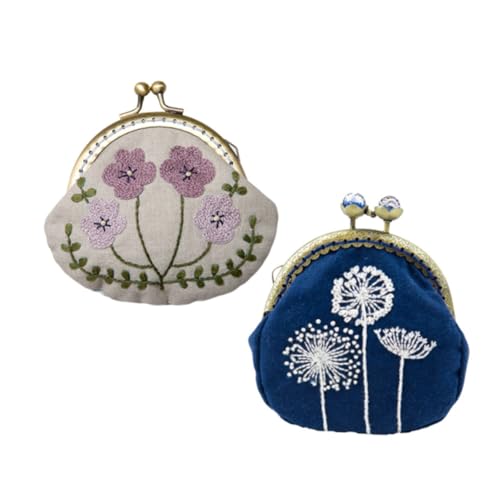 Veemoon 1 Satz Stoffstickbeutel Damen Geldbörse Stickerei Mannschaft Bausätze Stich Blumen- süßes kleines Portemonnaie handgemachtes Stickwerkzeug DIY bestickte Münztasche Veemoon 1 Satz Stoffstickbeutel Damen Geldbörse Stickerei Mannschaft Bausätze Stich Blumen- süßes kleines Portemonnaie handgemachtes Stickwerkzeug DIY bestickte Münztasche von Veemoon