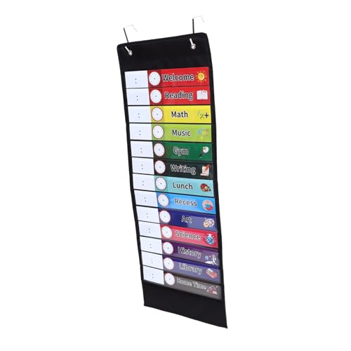 Veemoon 1 Satz Stundenplan-Taschendiagramme Wand Organisatoren täglich aufbewahrungssack storage pockets Zeitplan kreative Kalendertasche Kalender hängende Tasche Oxford-Stoff Black Veemoon 1 Satz Stundenplan-Taschendiagramme Wand Organisatoren täglich aufbewahrungssack storage pockets Zeitplan kreative Kalendertasche Kalender hängende Tasche Oxford-Stoff Black von Veemoon